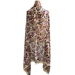 Marc By Mac Jacobs Scarf Wrap Shawl  Purple Floral Oversized Multifunctional